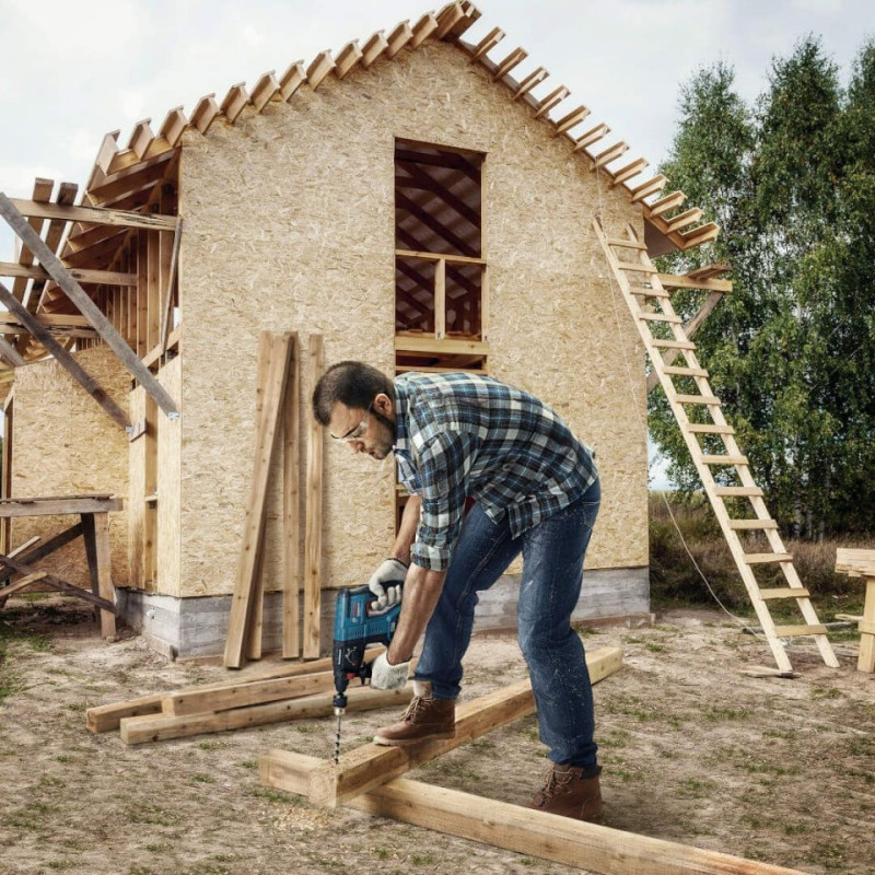 BOSCH Набір із двох акумуляторних інструментів 18В перфоратор GBH 180-LI шліфмашина кутова GWS 180-LI акб 2х4А·год сумка (0615990N05)
