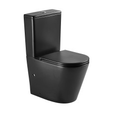 VLTAVA унітаз підлоговий з бачком (62,5*39*84,5 см, twist, сидіння duroplast), чорний матовий