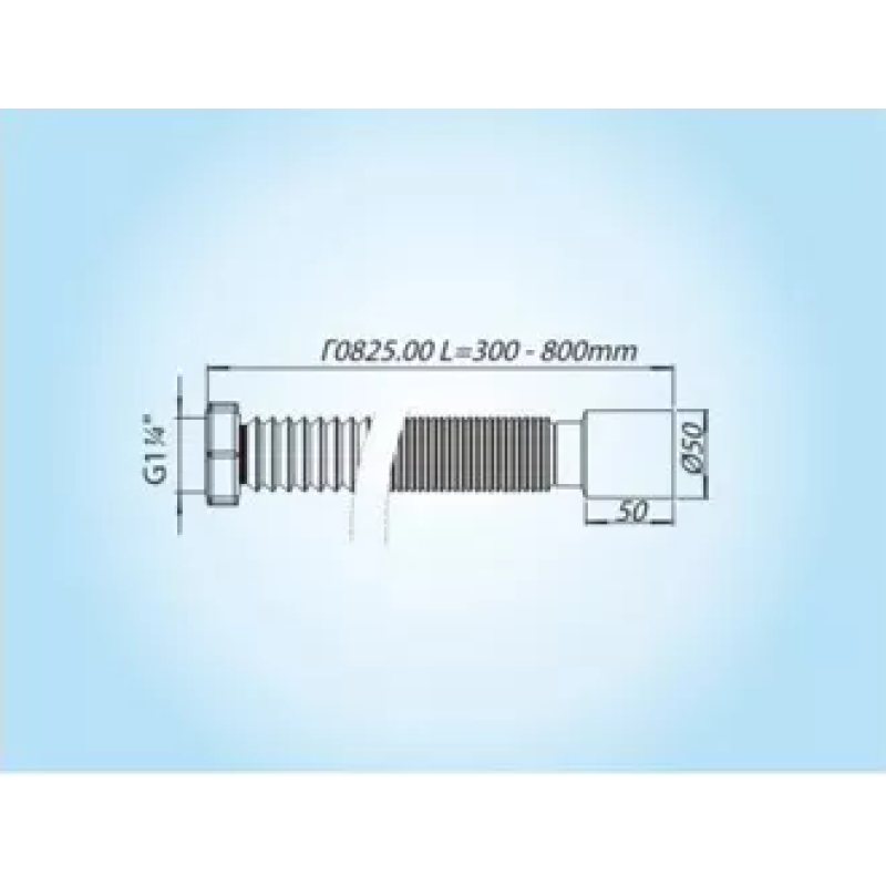 SOLOPLAST Відведення гофроване Г0825.00, 280-800мм