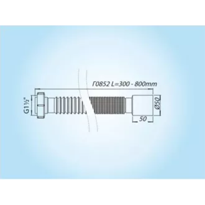 SOLOPLAST Відведення гофроване Г0852, 300-800мм