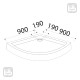 VOLLE FIESTA поддон 90*90*15см мелкий, полукруглый, (10-22-157tray)