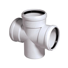 Хрестовина каналізаційна Rehau Raupiano Plus, 110-110-50мм, 87°, одноплощинна поліпропілен, білий (100929002)