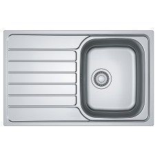 Franke Мийка кухонна Spark, нерж.сталь, прямокутник, з крилом, 790х500х160мм, чаша - 1, накладна, SKL 611-79, нерж декор (1010598809)