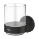 Grohe ESSENTIALS стакан стеклянный с держателем, цвет черный матовый, (1022562430)