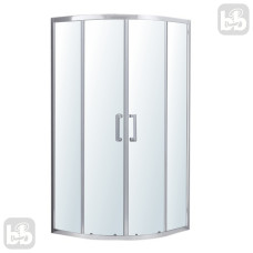 VOLLE MORA 90-R душевая кабина 90*90*190 см полукруглая, раздвижная, профиль хром, стекло прозрачное, (1037.114501)
