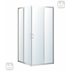 VOLLE MORA 90-C душевая кабина 90*90*190 см квадратная, раздвижная, профиль хром, стекло прозрачное, (1037.124501)