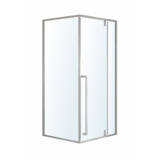 MORA 90-C душова кабіна 90*90*200 см квадратна, двері розпашні, профіль хром, скло прозоре