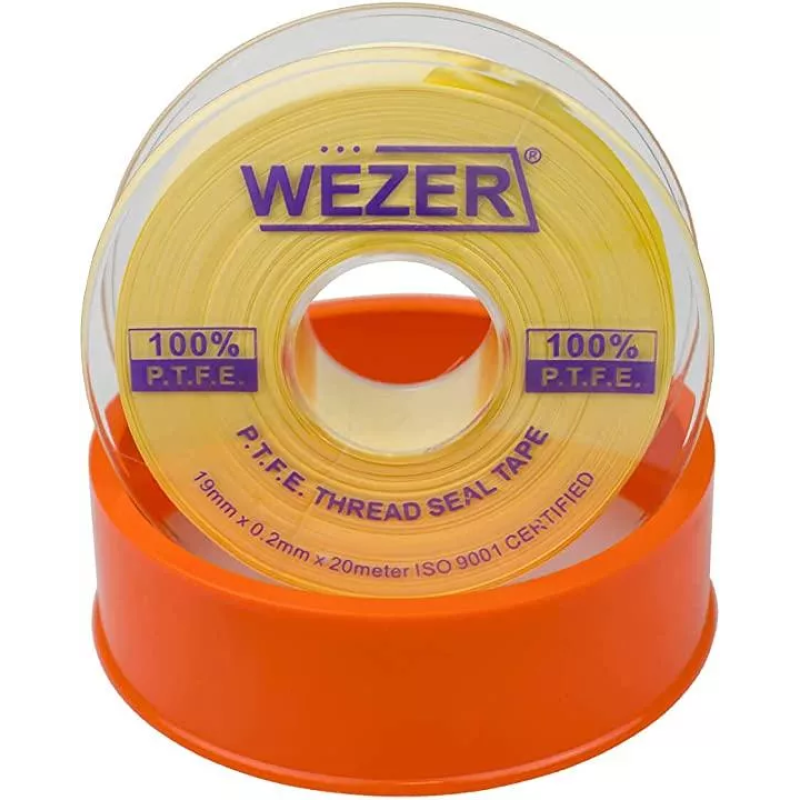 WEZER Фум стрічка PTFE 19x0,2 мм 20 м, жовтий