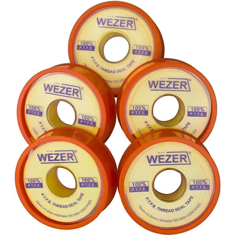 WEZER Фум стрічка PTFE 19x0,2 мм 20 м, жовтий