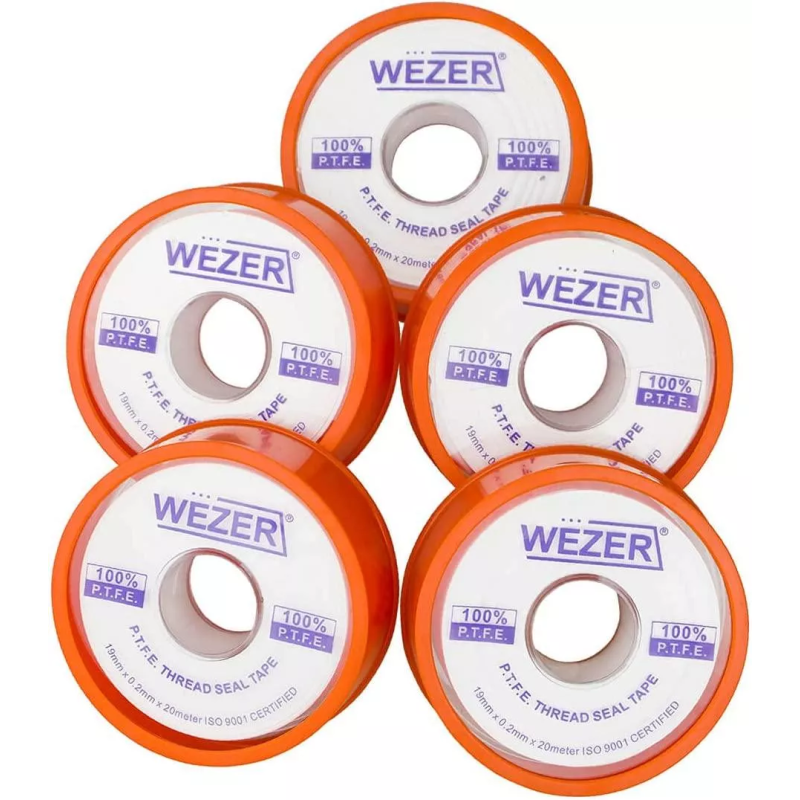 WEZER Фум стрічка PTFE 19x0, 2 мм 20 м, білий