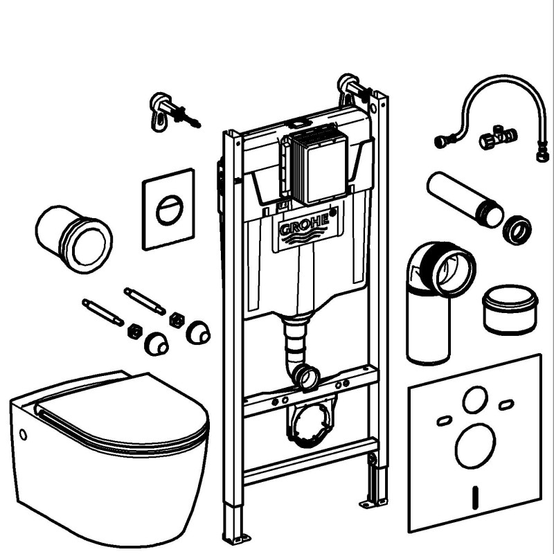 Grohe Solido Compact Комплект 5-в-1 для унітазу (103843SH00)