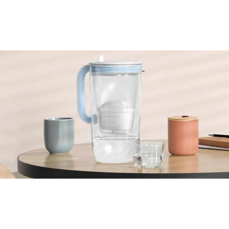 Brita Фільтр-глечик Glass Jug One, скляний, 2.5л, синій (1050452)