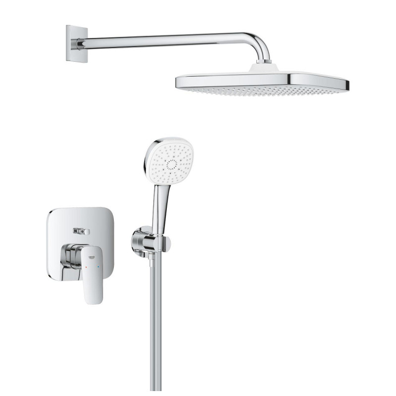 Grohe CUBEO набір для душу (верхній душ,змішувач на ванну ПМ ,душовий набір),колір хром, (1053360000)