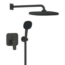 Grohe CUBEO набір для душу (верхній душ, змішувач на ванну ПМ, душовий набір),колір чорний матовий, (1053362430)