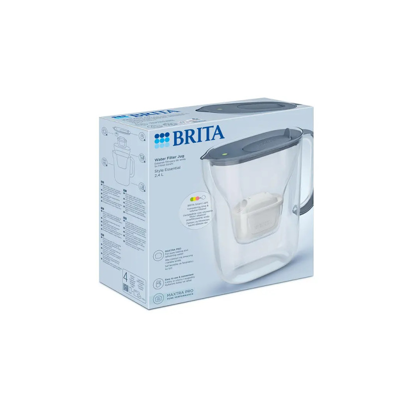 Фільтр-глечик Brita Style Essential MXPro 2.4л (1.4л очищеної води) з картриджем сіро-блакитний (1058042)