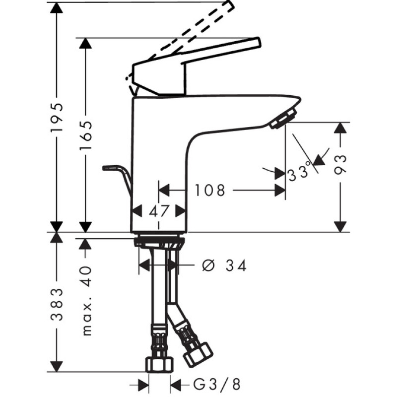 Hansgrohe Набір змішувачів для ванни Logis Loop (71151000+71244000+26553400)