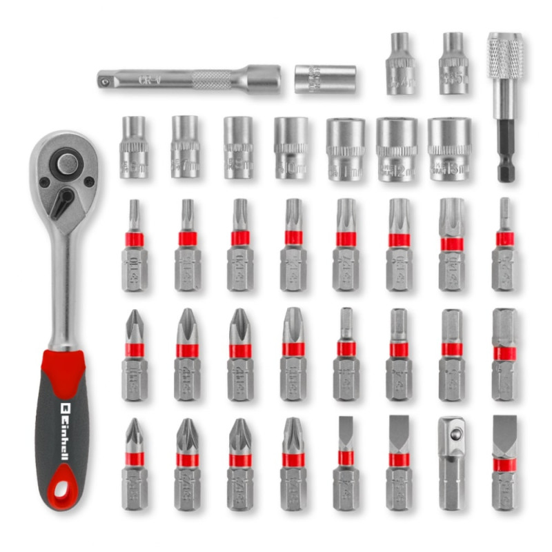 Einhell Набір біт і головок з тріскачкою 37 шт в L-Case (109022)