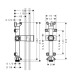 Axor Starck Прихована частина виливу з зливовим потоком, ¾, (10941180)