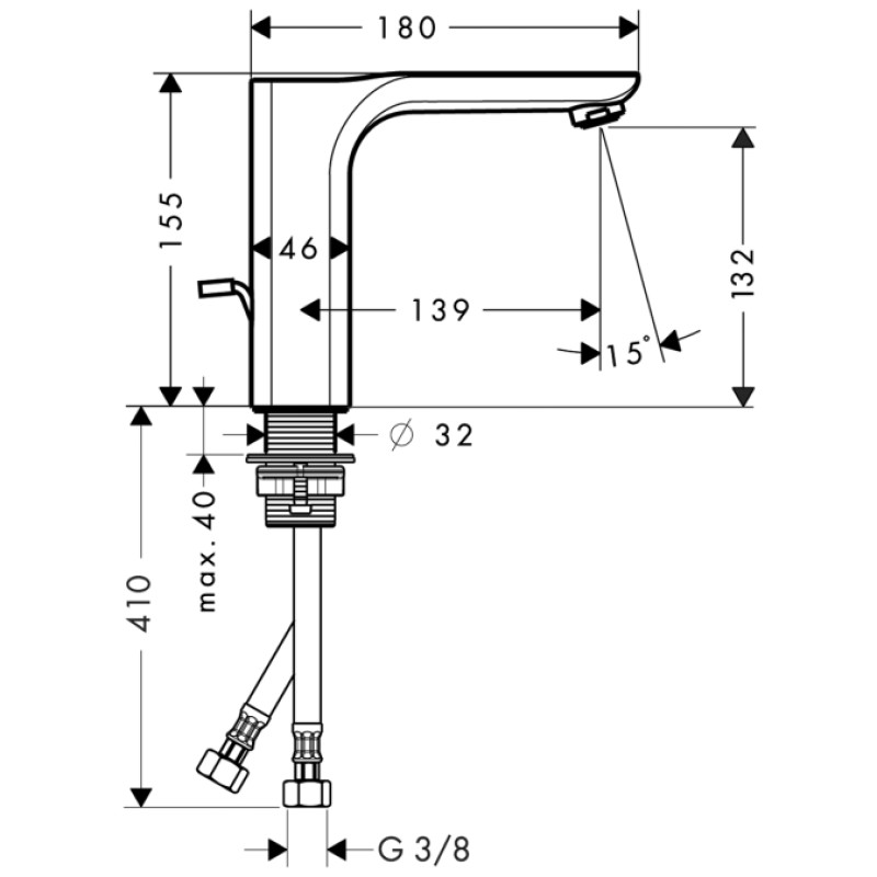 Axor Urquiola - змішувач для умивальника HANSGROHE 11020000, (11020000)