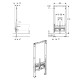 DUOFIX монтажний елемент для біде, 112 см, універсальний 50x10см