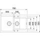 Franke Кухонна мийка Maris MRG 651-78/114.0631.461/дві чаші/фраграніт/антибактеріальний захист/780х500х200(130)/врізна/чорний матовий (1140631461)