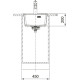 Franke Мийка кухонна Maris, фраграніт, прямокутник, без крила, 410х510х200мм, чаша - 1, врізна, MRG 610-72 TL, сірий камінь (1140668862)