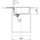 Franke Мийка кухонна Urban, фраграніт, прямокутник, з крилом, 780х500х220мм, чаша - 1, накладна, UBG 611-78 XL, білий (1140701801)