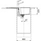 Franke Мийка кухонна Urban, фраграніт, прямокутник, з крилом, 780х500х220мм, чаша - 1, накладна, UBG 611-78, чорний матовий (1140701806)