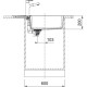 Franke Мийка кухонна Centro, фраграніт, прямокутник, з крилом, 780х500х200мм, чаша - 1, накладна, CNG 611-78 XL , онікс (1140701819)