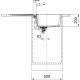 Franke Мийка кухонна Centro, фраграніт, прямокутник, з крилом, 860х500х200мм, чаша - 1, накладна, CNG 611-86, онікс (1140701823)