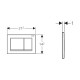 Geberit OMEGA20 SQUARE змивна клавішадля подвійного змиву,білий /позолота, (115.080.KK.1)
