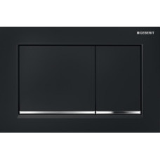 Geberit OMEGA20 SQUARE змивна клавішадля подвійного змиву,чорний /глянцевий хром, (115.080.KM.1)