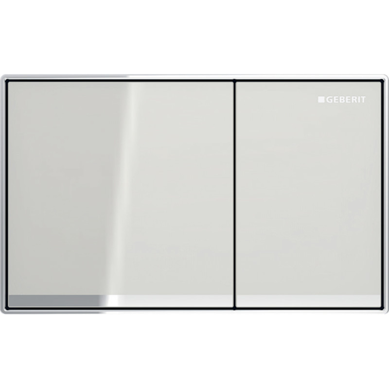 Geberit OMEGA60 SQUARE змивна клавіша для подвійного змиву, врівень зі стіною, хромований, пісочно-сірі/ дзеркальна/ глянцевий хром, (115.081.JL.1)