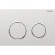 Geberit OMEGA20 ROUND змивна клавіша для подвійного змиву,матовий хром/глянцевий хром, (115.085.JQ.1)