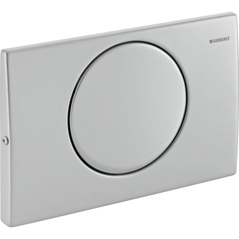 Geberit 115.108.00.1 Delta10 Клавіша змиву із системою змив/стоп, з кріпленням на гвинтах, нержавіюча сталь