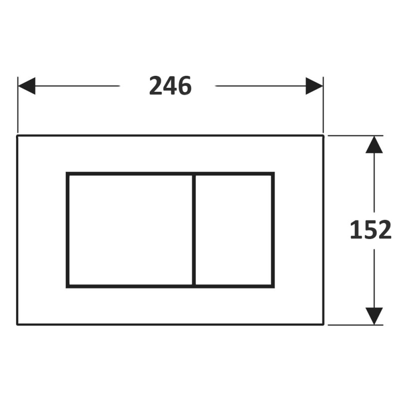 115.629.FW.1 Sigma40 square Клавіша змиву, подвійний змив, нержавіюча сталь, колір сталевий матовий