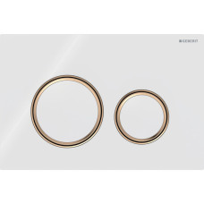 Geberit SIGMA50 ROUND змивна клавіша для подвійного змиву, червоне золото/білий, (115.650.SI.1)
