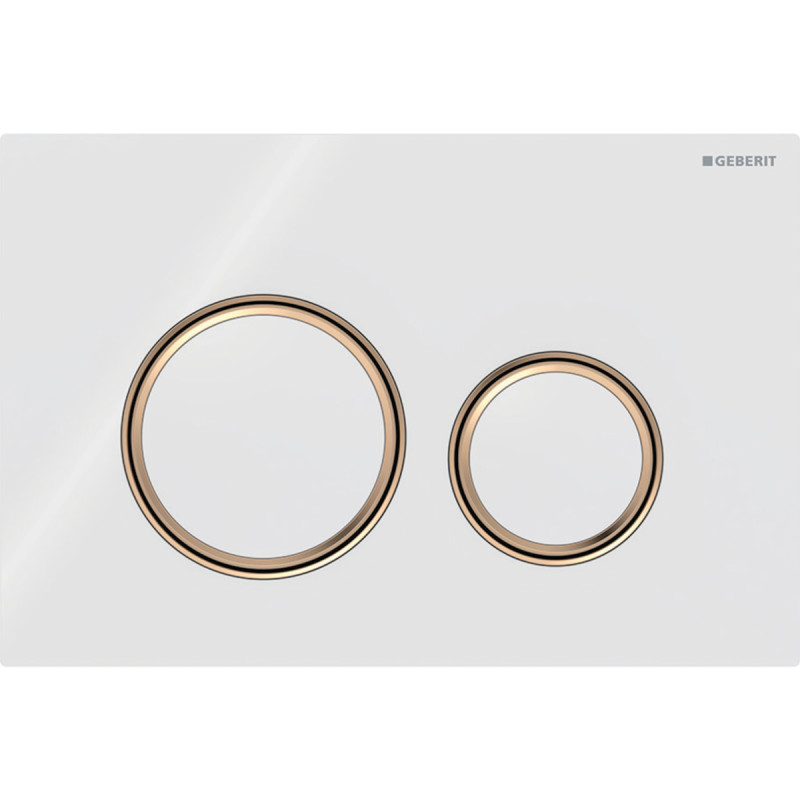 Geberit SIGMA50 ROUND змивна клавіша для подвійного змиву, червоне золото/білий, (115.650.SI.1)