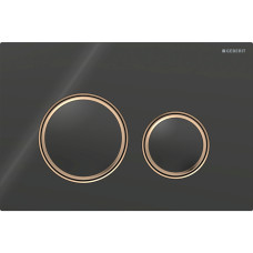 Geberit SIGMA50 ROUND змивна клавіша для подвійного змиву, червоне золото /чорний, (115.650.SJ.1)