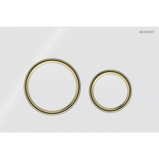 Geberit SIGMA50 ROUND змивна клавіша для подвійного змиву, латунь /білий, (115.652.SI.1)
