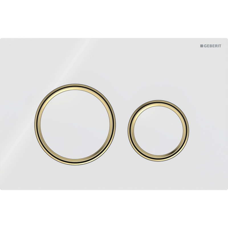 Geberit SIGMA50 ROUND змивна клавіша для подвійного змиву, латунь /білий, (115.652.SI.1)