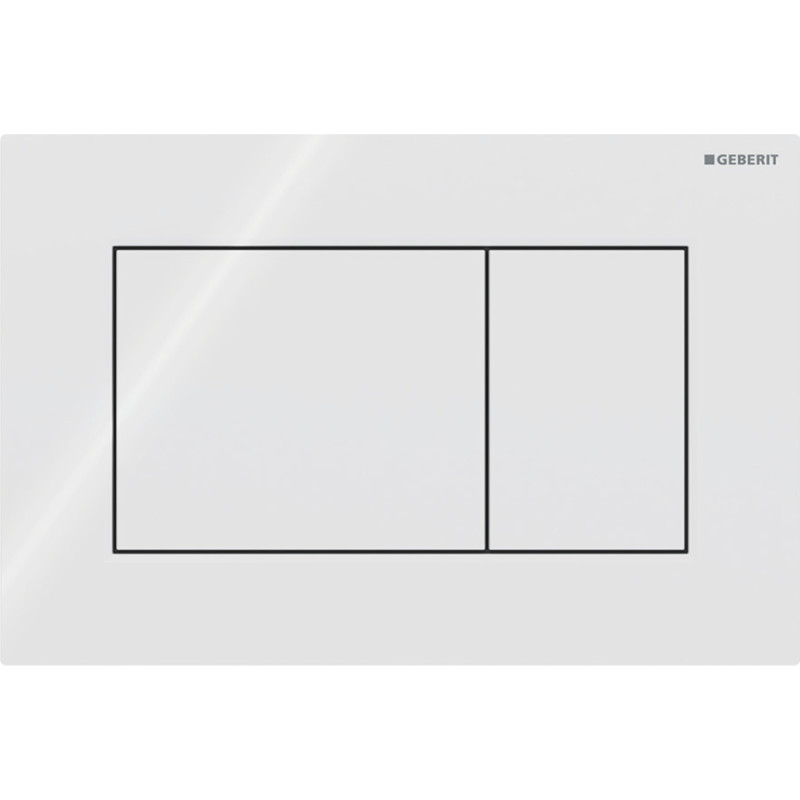 Geberit SIGMA01 SQUARE змивна клавіша для подвійного змиву, білий, (115.660.11.1)