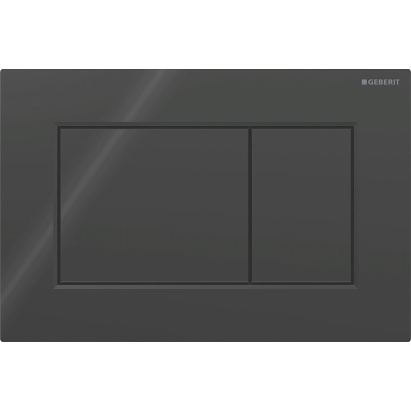115.660.DW.1 Sigma01 square Клавіша змиву, подвійний змив, чорний глянець