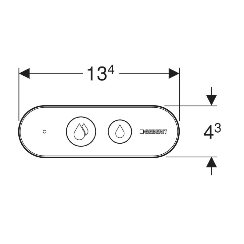 115.708.00.1 Механізм дистанційного змиву Bluetooth Geberit, з подвійним змивом, альпійський білий