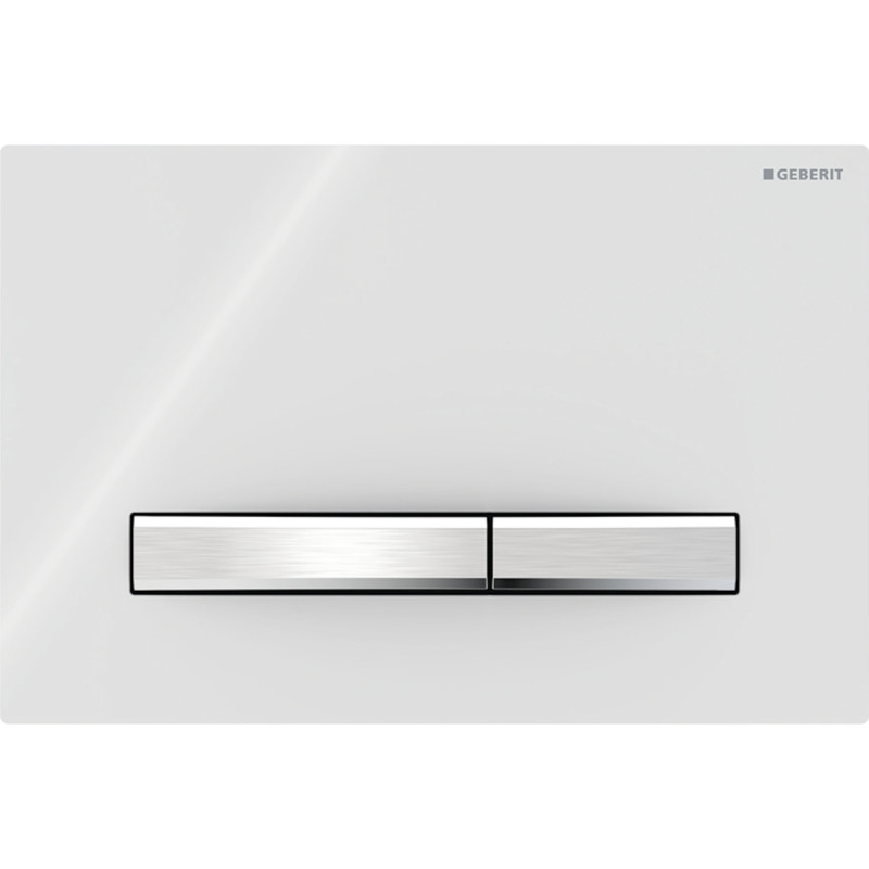 Geberit 115.788.11.2 Sigma50 Клавіша з подвійним змивом, білий/хром мат