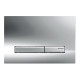 Geberit SIGMA50 SQUARE змивна клавіша для подвійного змиву, хромований /глянцевий хром, (115.788.21.2)