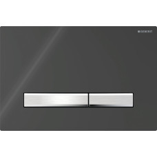 Geberit SIGMA50 SQUARE змивна клавіша для подвійного змиву,хромований /чорний, (115.788.DW.2)