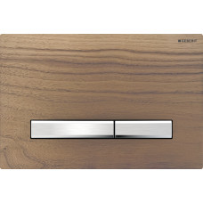 Geberit SIGMA50 SQUARE змивна клавіша для подвійного змиву, хромований /горіх чорний, (115.788.JX.2)
