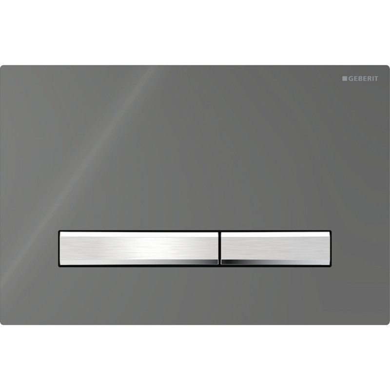Geberit SIGMA50 SQUARE змивна клавіша для подвійного змиву,хромований/ скло димчасте дзеркальне, (115.788.SD.2)