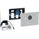 Geberit 115.856.SN.6 HyTronic Змивна клавіша Sigma10, для бачків 8см, електронний змив, 230В, подвійний змив, автоматичний/безконтактний/ручний, нержавіюча сталь матова